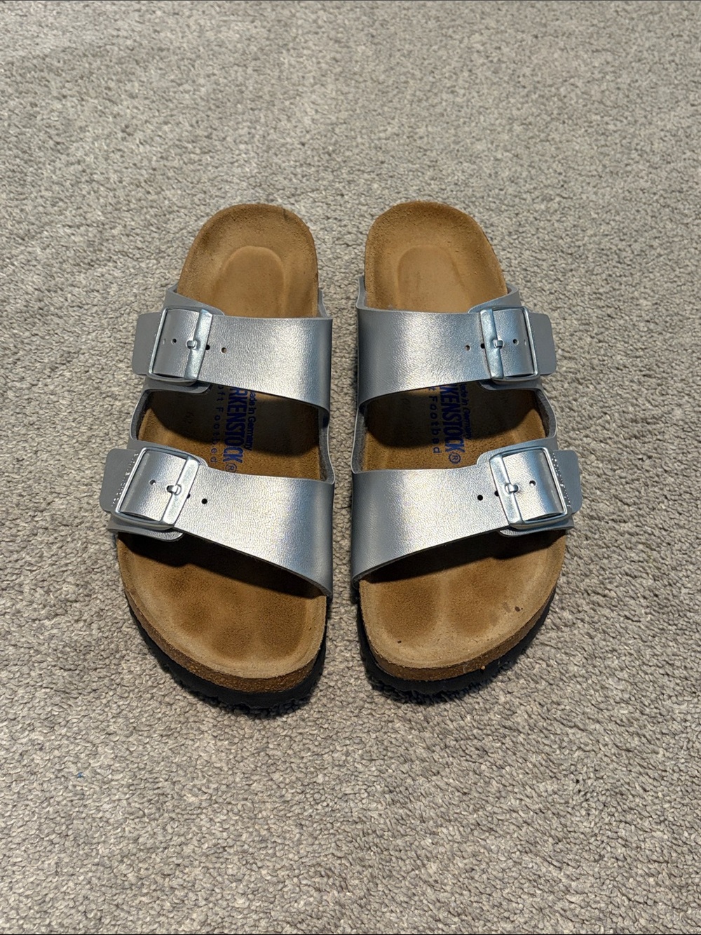 Silver Birkenstocks